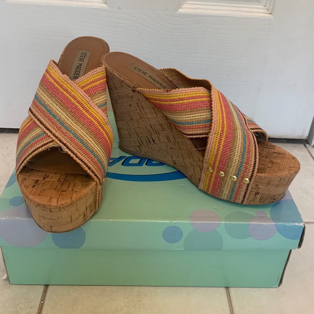 Steve Madden summer stripped slides
